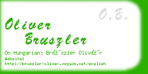 oliver bruszler business card